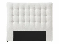 Vente-unique Cabecero capitoné de 160 cm en tela bouclé - FRANCESCO