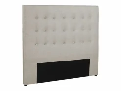 Outlet Vente-unique Cabecero capitoné FRANCESCO - 160 cm - Tela color Beige