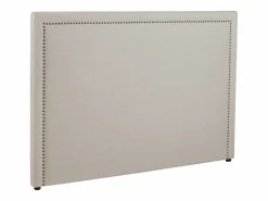 Vente-unique Cabecero con acabado de tachuelas 150 cm en tejido efecto lino - ALVISE