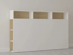 Vente-unique Cabecero con compartimentos 160 cm color y roble. NASTIA