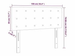 Clicnbuy Cabecero con LED de tela oscuro 100x5x78/88 cm