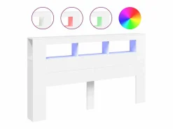 New Cabecero con LED madera de ingeniería 180x18,5x103,5 cm Cabecero Y Puente De Cama