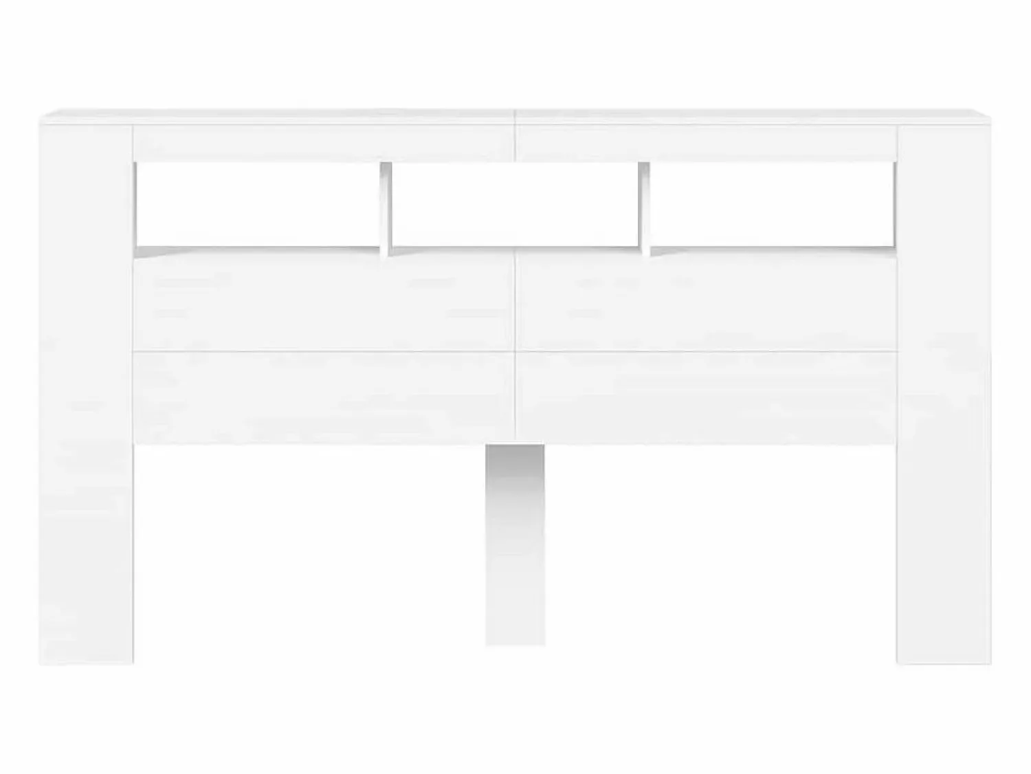 New Cabecero con LED madera de ingeniería 180x18,5x103,5 cm Cabecero Y Puente De Cama