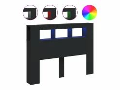 Cabecero con LED madera de ingeniería 140x18,5x103,5 cm Cabecero Y Puente De Cama