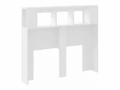 Outlet vidaxl Cabecero con LED madera de ingeniería 120x18,5x103,5 cm Blanco