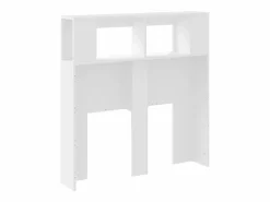 New vidaxl Cabecero con LED madera de ingeniería 100x18,5x103,5 cm Blanco