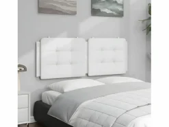 Clicnbuy Cabecero de cama acolchado cuero sintético 140 cm