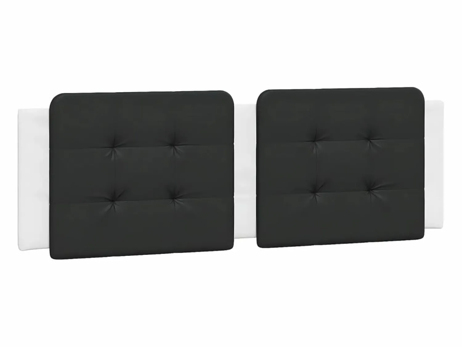 Clicnbuy Cabecero de cama acolchado cuero sintético blanco 160 cm