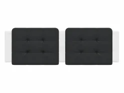 Clicnbuy Cabecero de cama acolchado cuero sintético blanco 160 cm