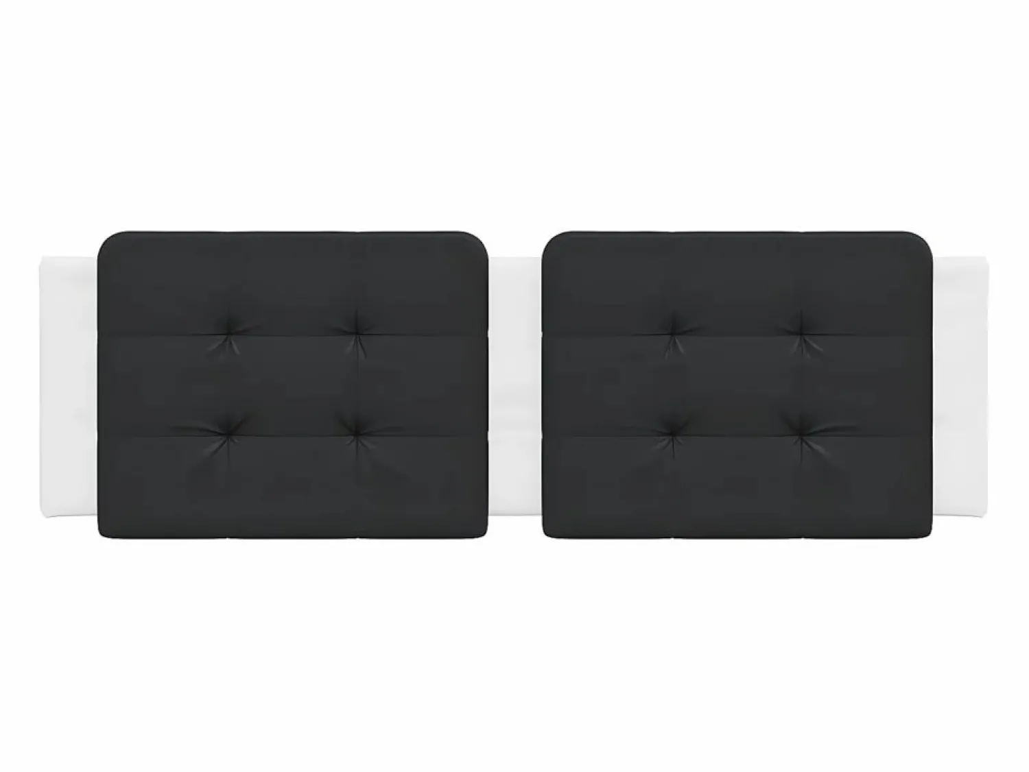 Clicnbuy Cabecero de cama acolchado cuero sintético blanco 160 cm