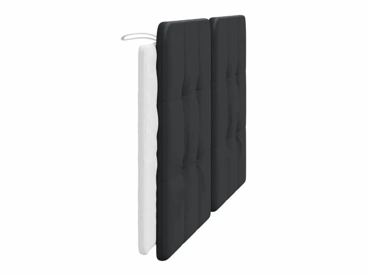 Clicnbuy Cabecero de cama acolchado cuero sintético blanco 160 cm