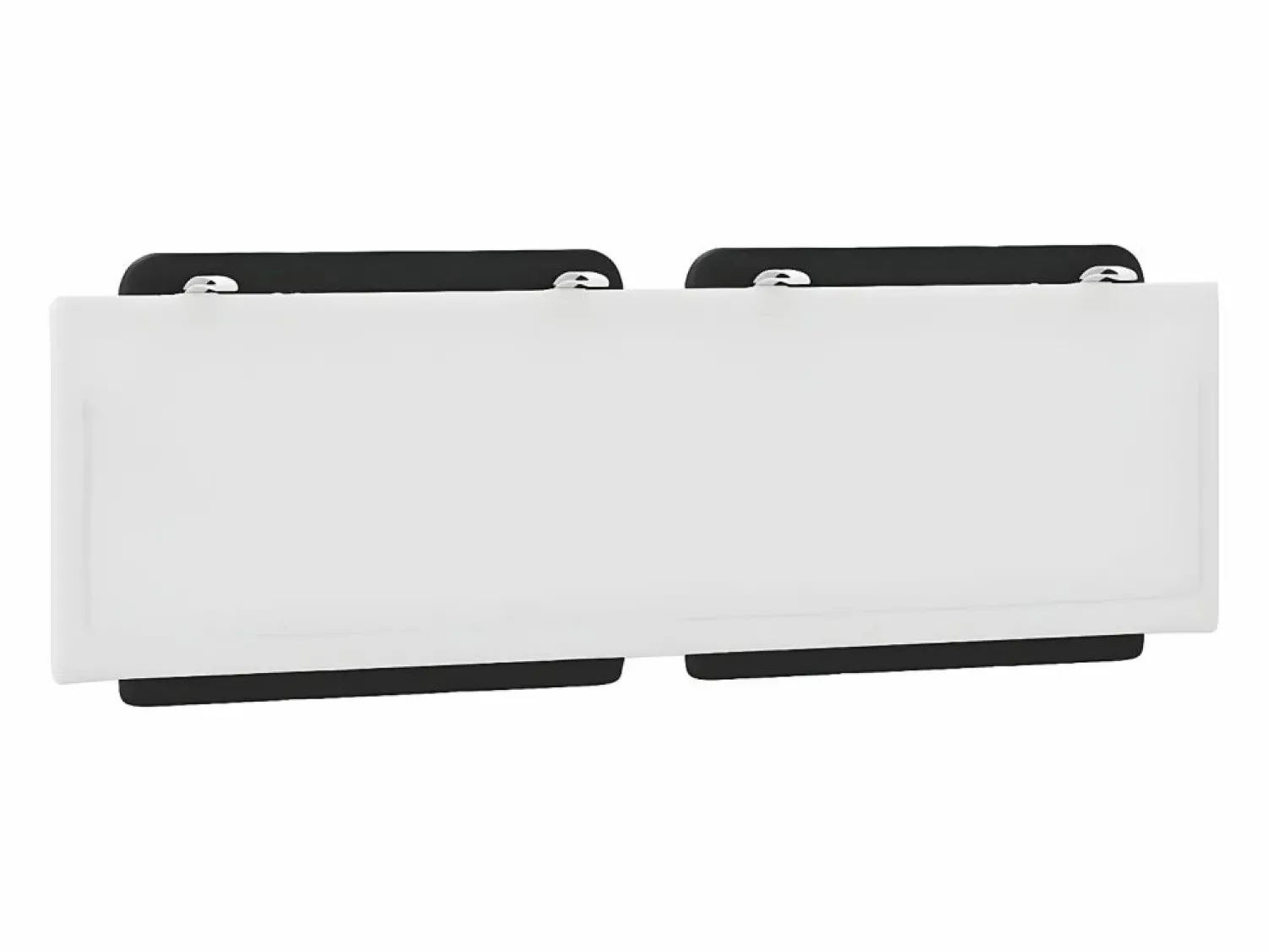 Clicnbuy Cabecero de cama acolchado cuero sintético blanco 160 cm