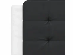 Clicnbuy Cabecero de cama acolchado cuero sintético blanco 160 cm