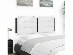Discount Clicnbuy Cabecero de cama acolchado cuero sintético negro 120 cm Blanco
