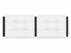 Discount Clicnbuy Cabecero de cama acolchado cuero sintético negro 120 cm Blanco