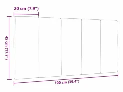 Clearance Cabecero de cama acolchado tela 100 cm Cabecero Y Puente De Cama