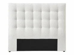 Vente-unique Cabecero de cama capitoné 180 cm en tela bouclé - FRANCESCO