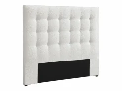 Vente-unique Cabecero de cama capitoné 180 cm en tela bouclé - FRANCESCO