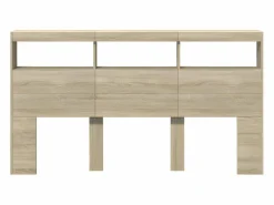 Clicnbuy Cabecero de cama con LED roble Sonoma 180x17x102 cm