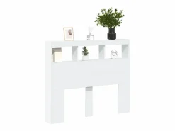 Outlet Clicnbuy Cabecero de cama con LED 120x17x102 cm Blanco