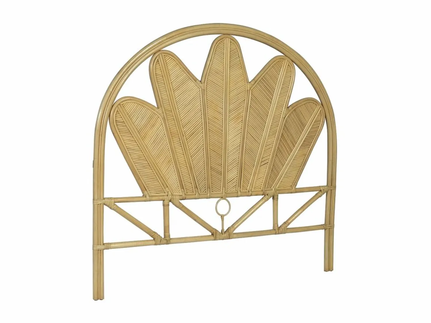 Vente-unique Cabecero de cama de 140 cm de ratán de color natural - CHELINA