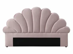 Vente-unique Cabecero de cama en forma de concha 140 cm en terciopelo - MOANA