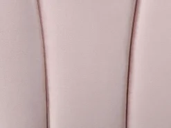 Vente-unique Cabecero de cama en forma de concha 140 cm en terciopelo - MOANA