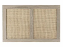 Cabecero de Cama Musa 95 x 60 cm Color Roble, ratán Natural Cabecero Y Puente De Cama
