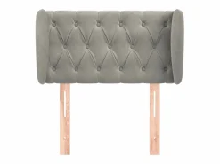 Clicnbuy Cabecero de terciopelo claro 83x23x78/88 cm