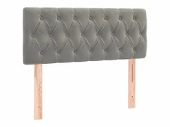 Discount vidaxl Cabecero de terciopelo claro 90x7x78/88 cm Gris