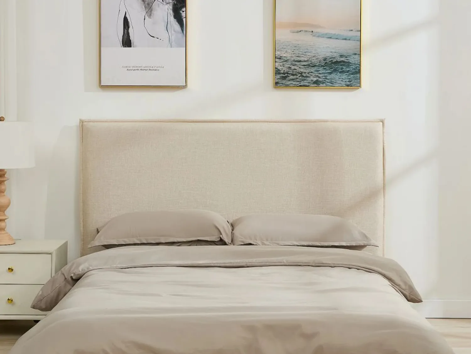 Discount Cabecero desenfundable 190 cm de algodón y lino en color - TAHIME Cabecero Y Puente De Cama