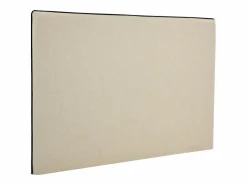 Outlet Vente-unique Cabecero desenfundable de 170 cm en algodón y lino color beige y negro - CHESMA Negro / Beige