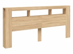 Clicnbuy Cabecero LED madera ingeniería roble Sonoma 220x18,5x103,5 cm