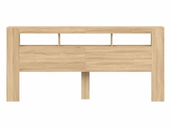 Clicnbuy Cabecero LED madera ingeniería roble Sonoma 220x18,5x103,5 cm