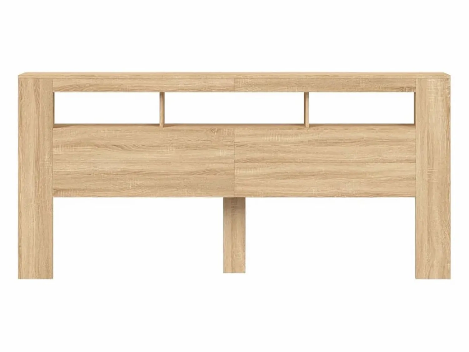 Clicnbuy Cabecero LED madera ingeniería roble Sonoma 220x18,5x103,5 cm