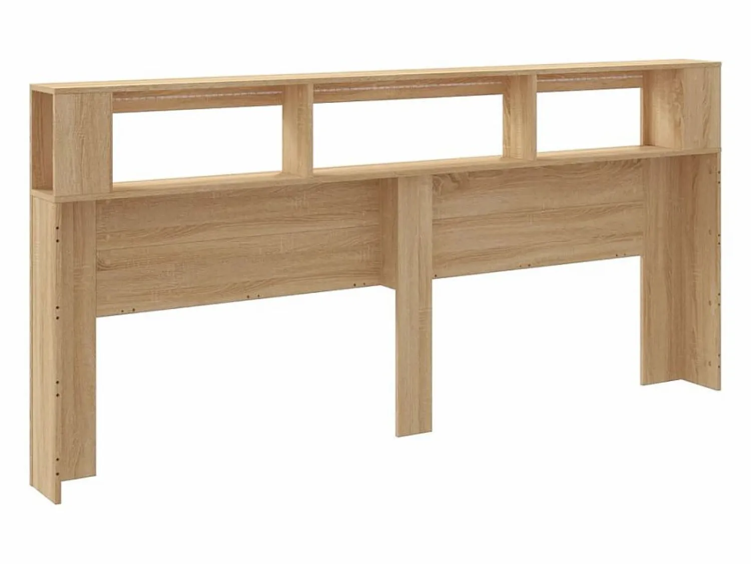Clicnbuy Cabecero LED madera ingeniería roble Sonoma 220x18,5x103,5 cm