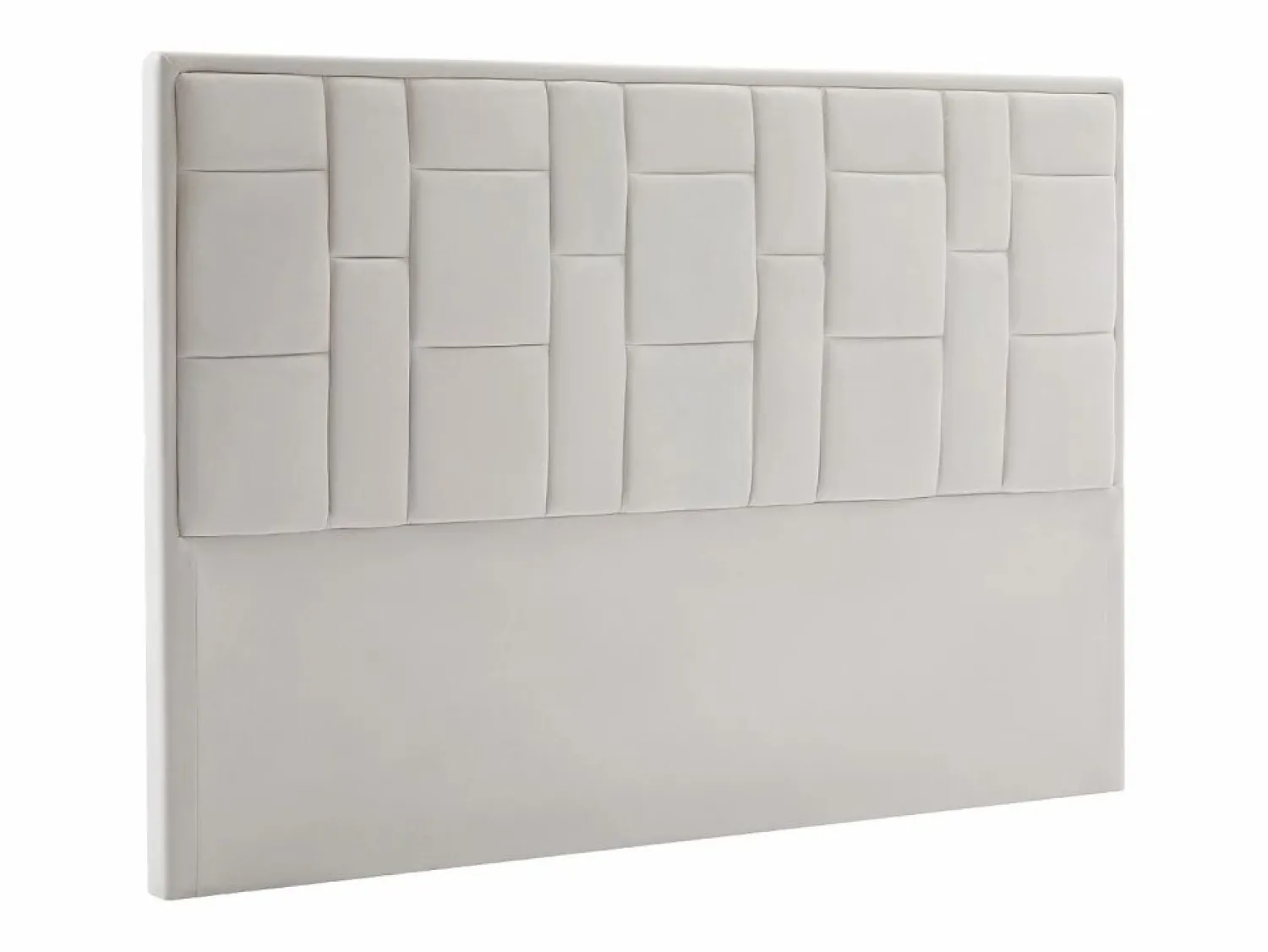 Outlet Vente-unique Cabecero moderno de 180 cm en terciopelo - HERMINE Beige