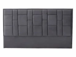 Vente-unique Cabecero moderno Hermine de 160 cm en terciopelo oscuro
