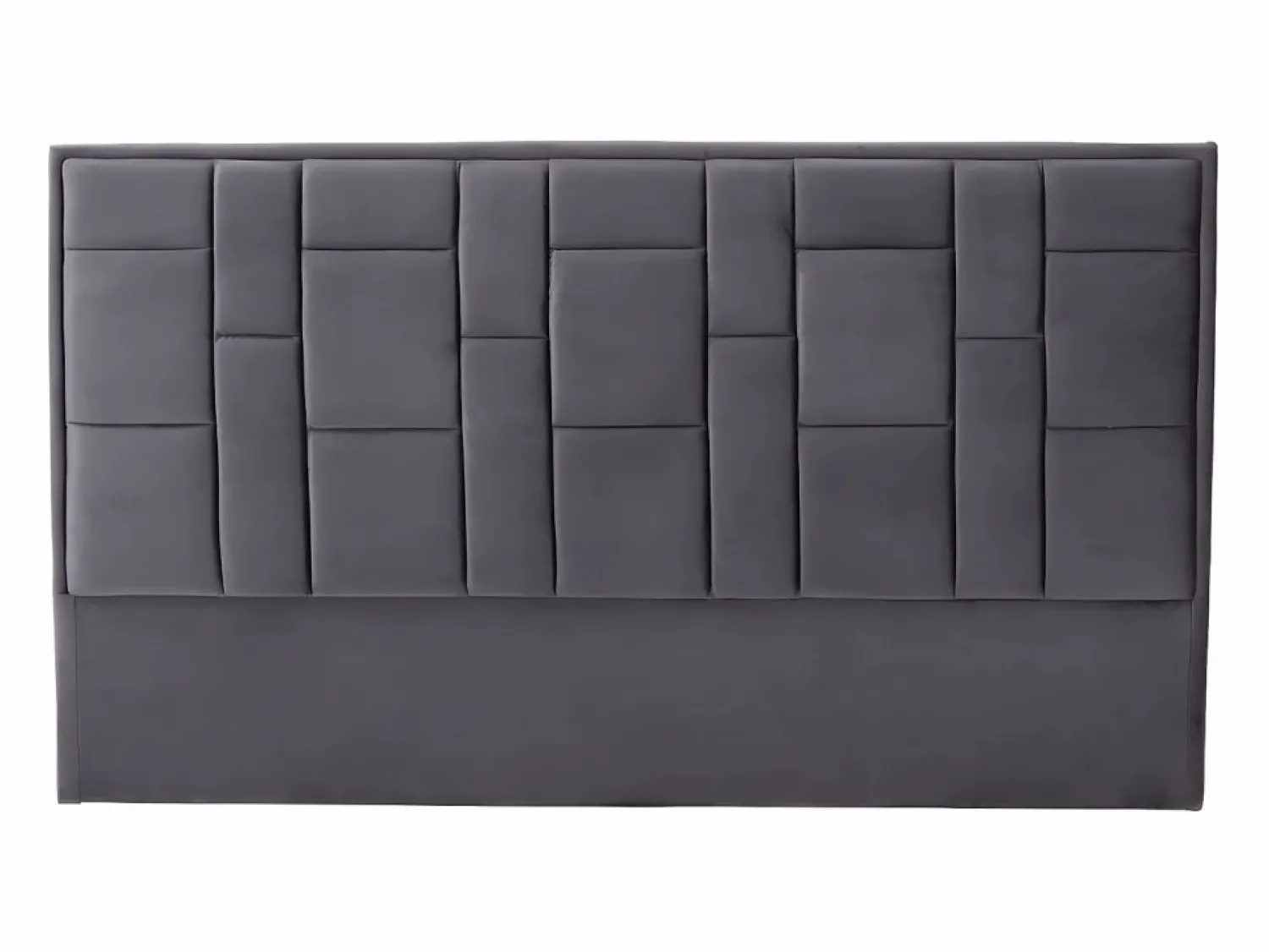 Vente-unique Cabecero moderno Hermine de 160 cm en terciopelo oscuro