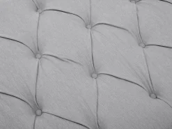 Outlet Cabecero tapizado 200 cm en tela gris - JOHENE Cabecero Y Puente De Cama