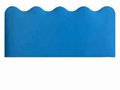 Cabecero tapizado forma ondulada azul prussia 160x73,5cm