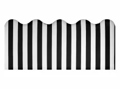 Online Cabecero tapizado forma ondulada franjas blancas y negras 160x73,5cm Cabecero Y Puente De Cama