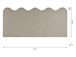 Cabecero tapizado forma ondulada tejido teddy 160x73,5cm