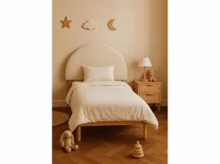 Cabecero tapizado infantil tejido teddy MOON Muebles Niño|Cabecero Y Puente De Cama