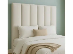 Morfeo Descanso Cabecero tapizado nórdico líneas verticales tela antimanchas para cama 180 cm - 190x125 cm