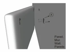 Outlet VS Venta-stock Cabecero tapizado Oslo 140x100 cm, capitone en Tela , 8 cm de profundidad Gris