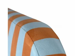 Discount Cabecero tapizado terciopelo a rayas azul y 160x97cm Cabecero Y Puente De Cama