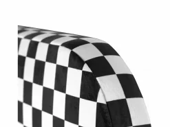 Online Cabecero tapizado terciopelo a cuadros blancos y s 160x97cm Negro
