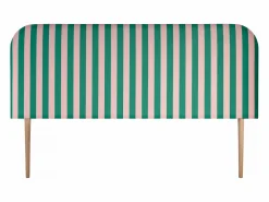 Sale Cabecero tapizado terciopelo a rayas s y rosas 160x97cm Cabecero Y Puente De Cama