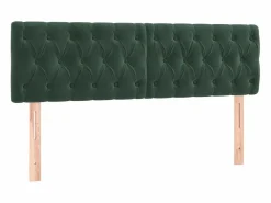 Cabeceros 2 unidades de terciopelo oscuro 72x7x78/88 cm Cabecero Y Puente De Cama